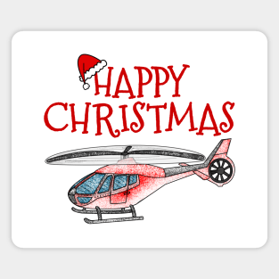 Christmas Helicopter Pilot Xmas 2022 Magnet